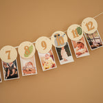 sloth first birthday photo banner, sloth monthly photo garland, baby's first year sloth banner, sloth milestone banner