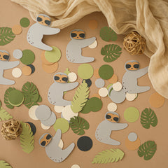 sloth birthday confetti, sloth baby shower confetti, sloth party confetti, sloth party table decor, cute sloth sprinkles