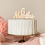 Half Birthday Birthday Cake Topper Blush Gold Birthday Decorations 6 Month Blush Gold Birthday 1/2 Blush Gold Cake Topper