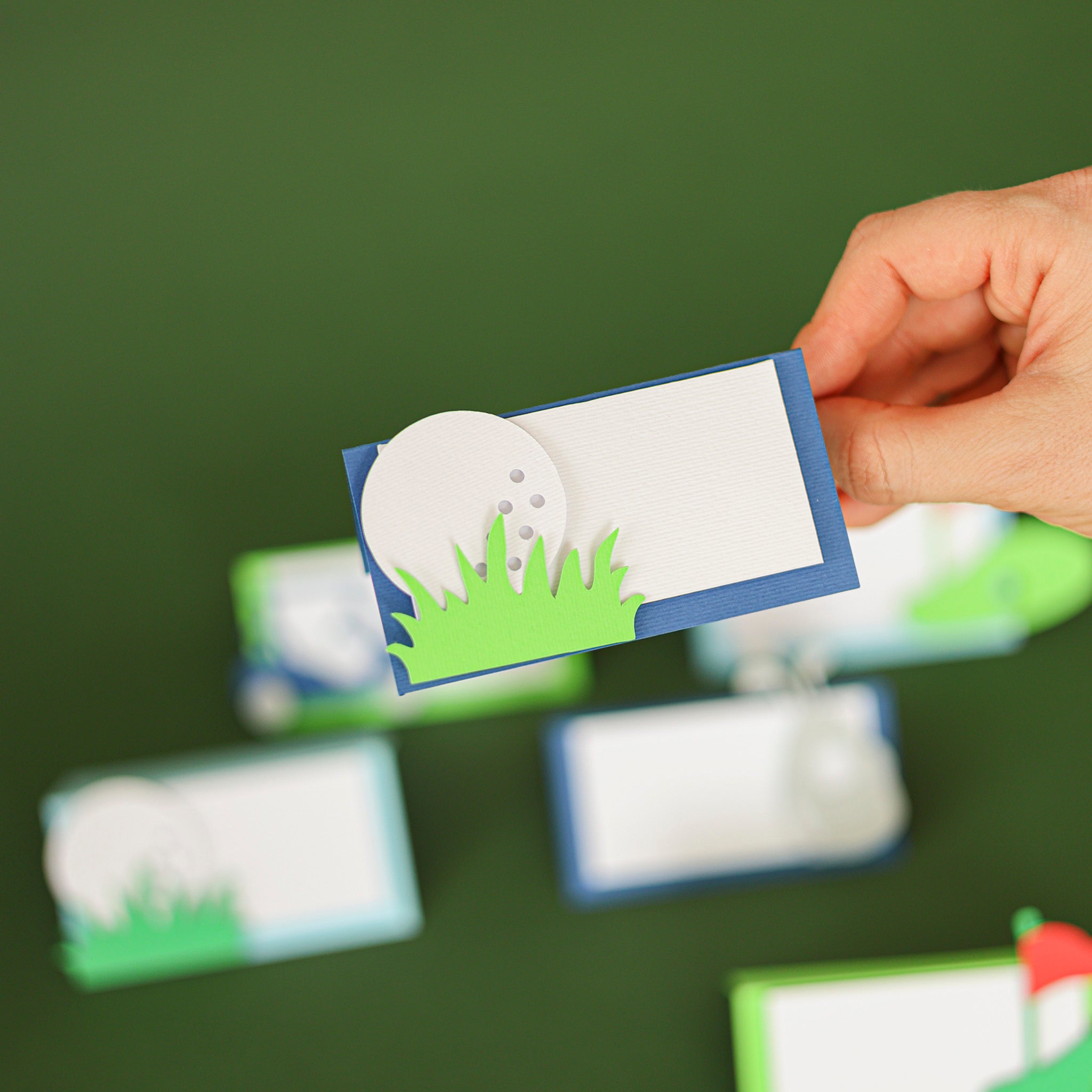 Golf Place Cards - Hole in One Birthday Party Food Labels