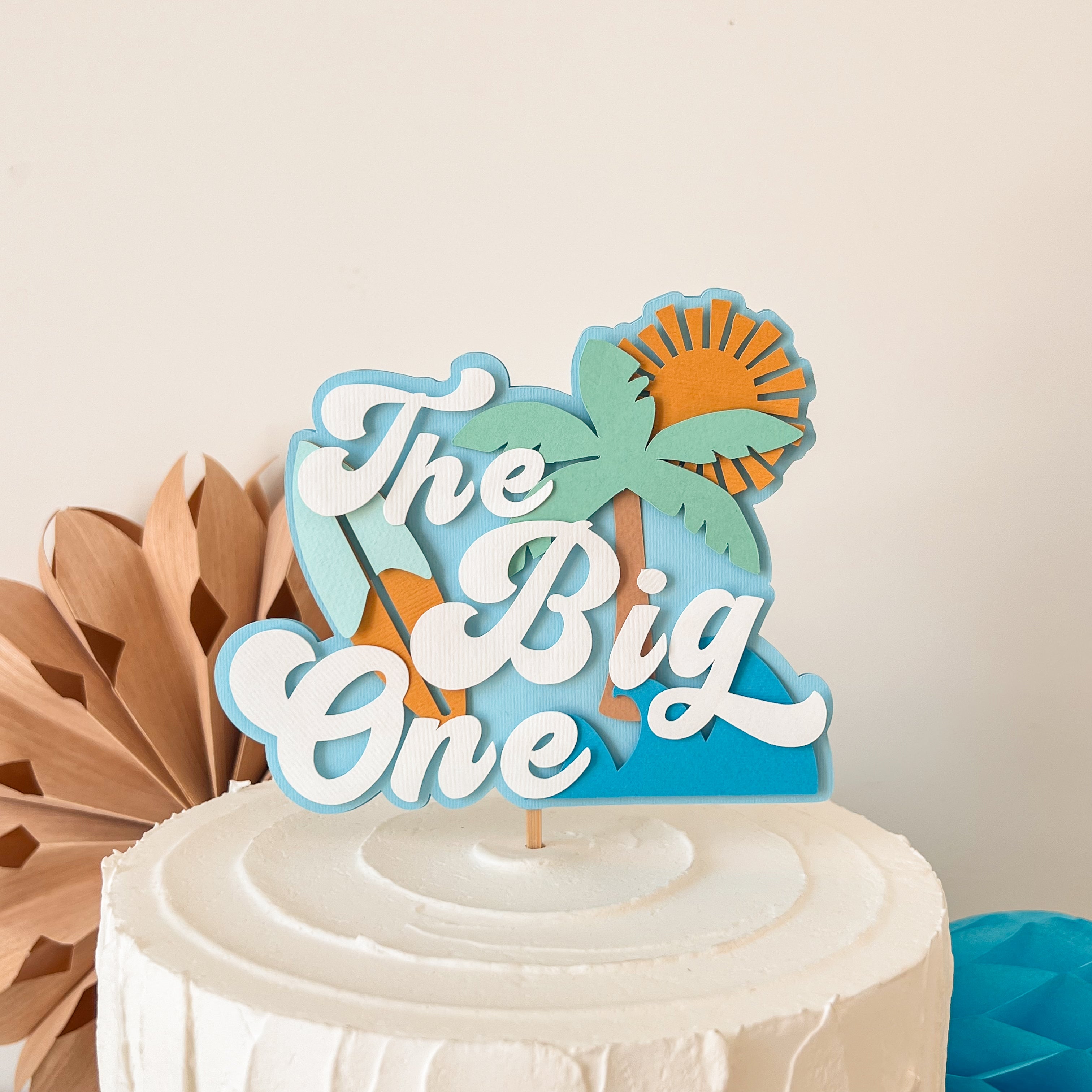 The Big One Surf Cake Topper