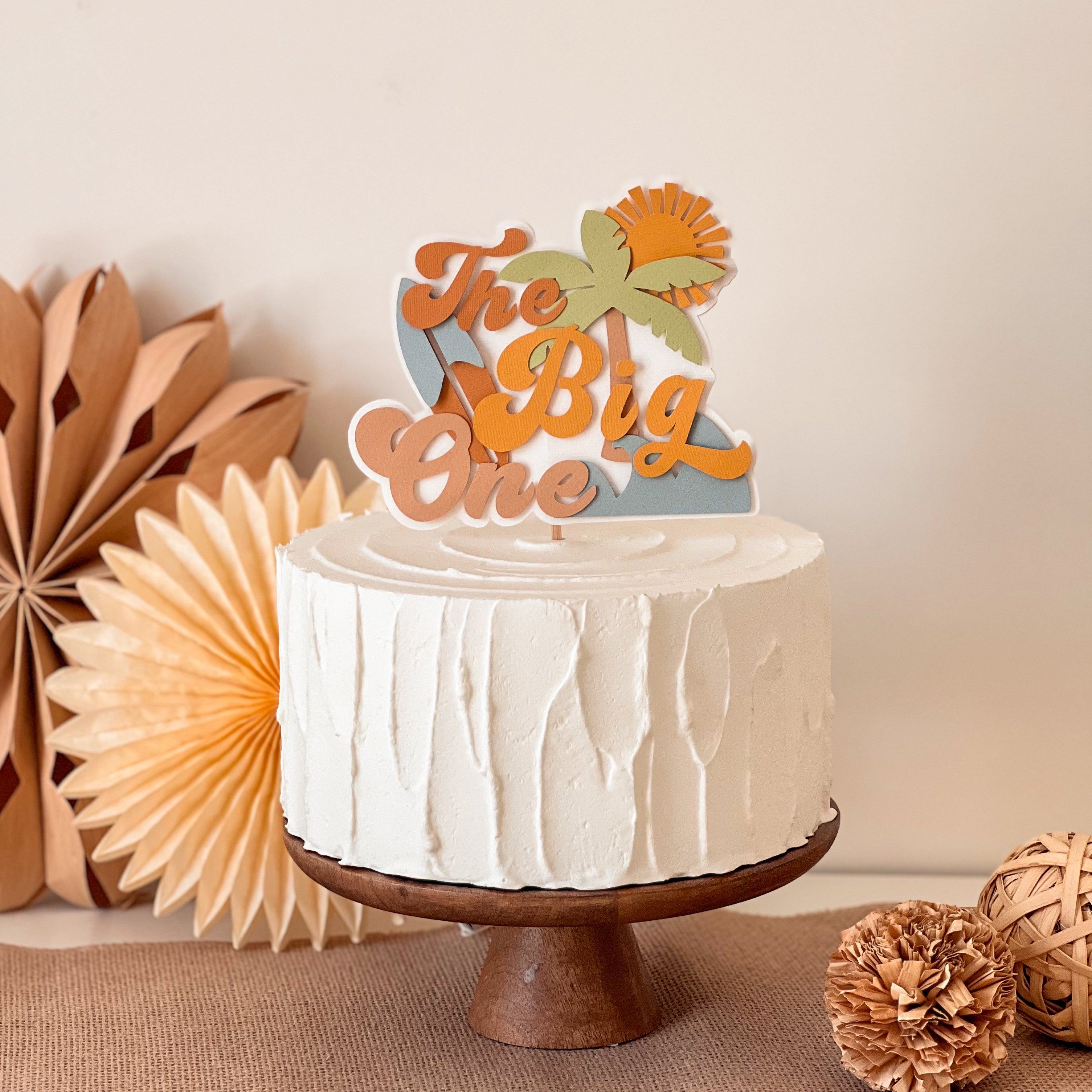 The Big One Surf Cake Topper Ocean theme Party 