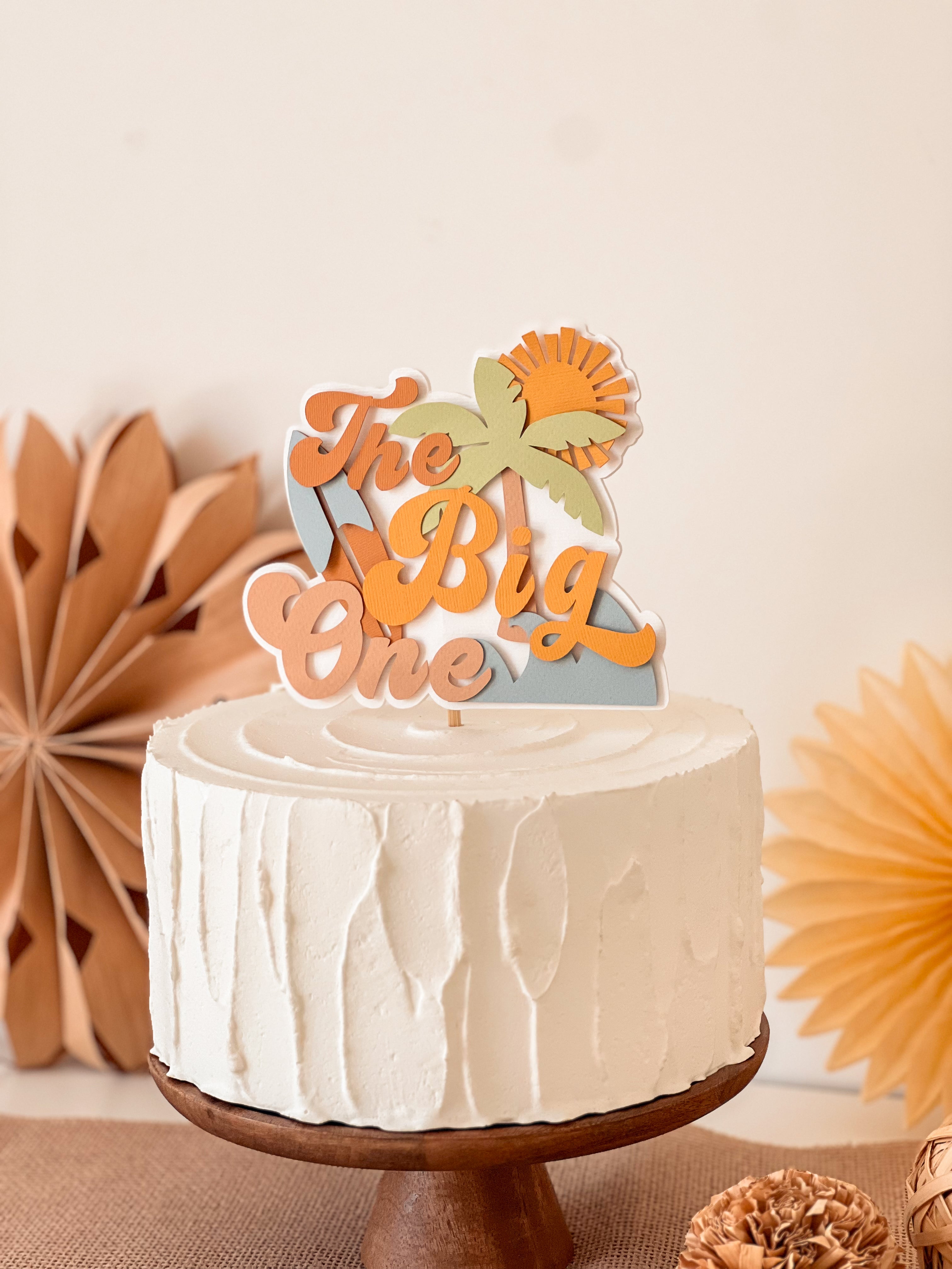 The Big One Surf Cake Topper Ocean theme Party 