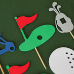 Golf Cupcake Toppers – Hole in One Birthday, Retirement, & Masters "Par-Tee" Decorations