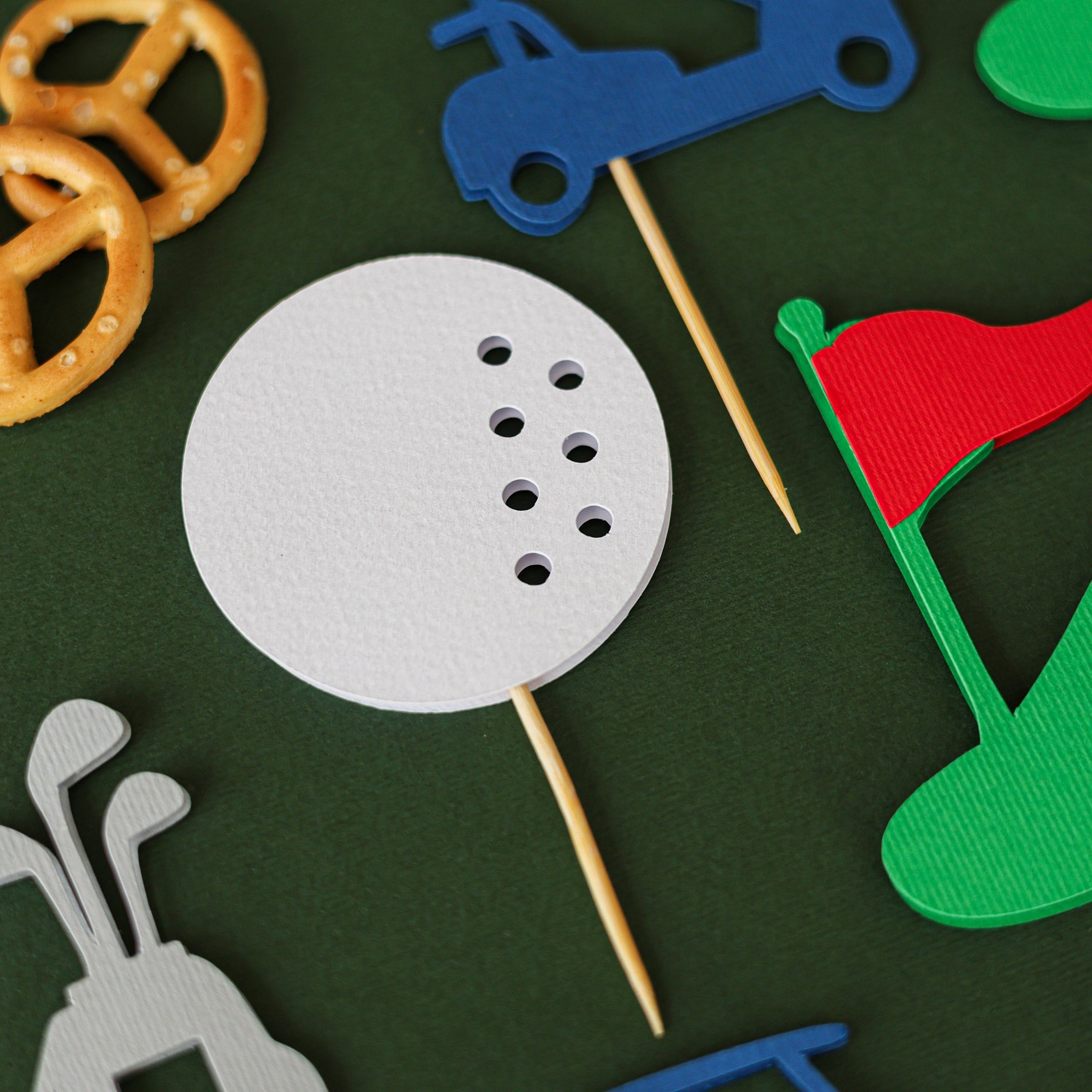 Golf Cupcake Toppers – Hole in One Birthday, Retirement, & Masters "Par-Tee" Decorations