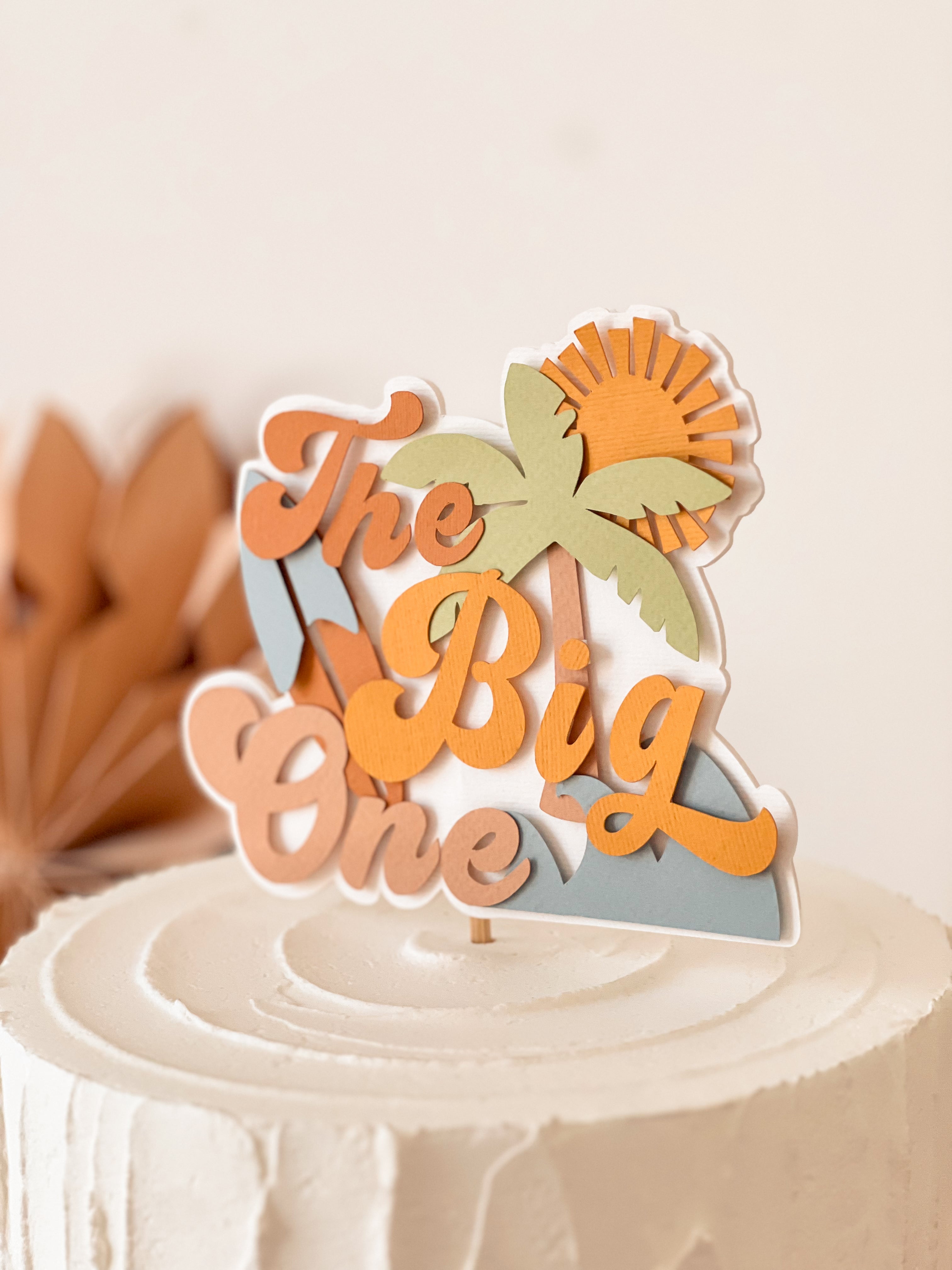 The Big One Surf Cake Topper Ocean theme Party 
