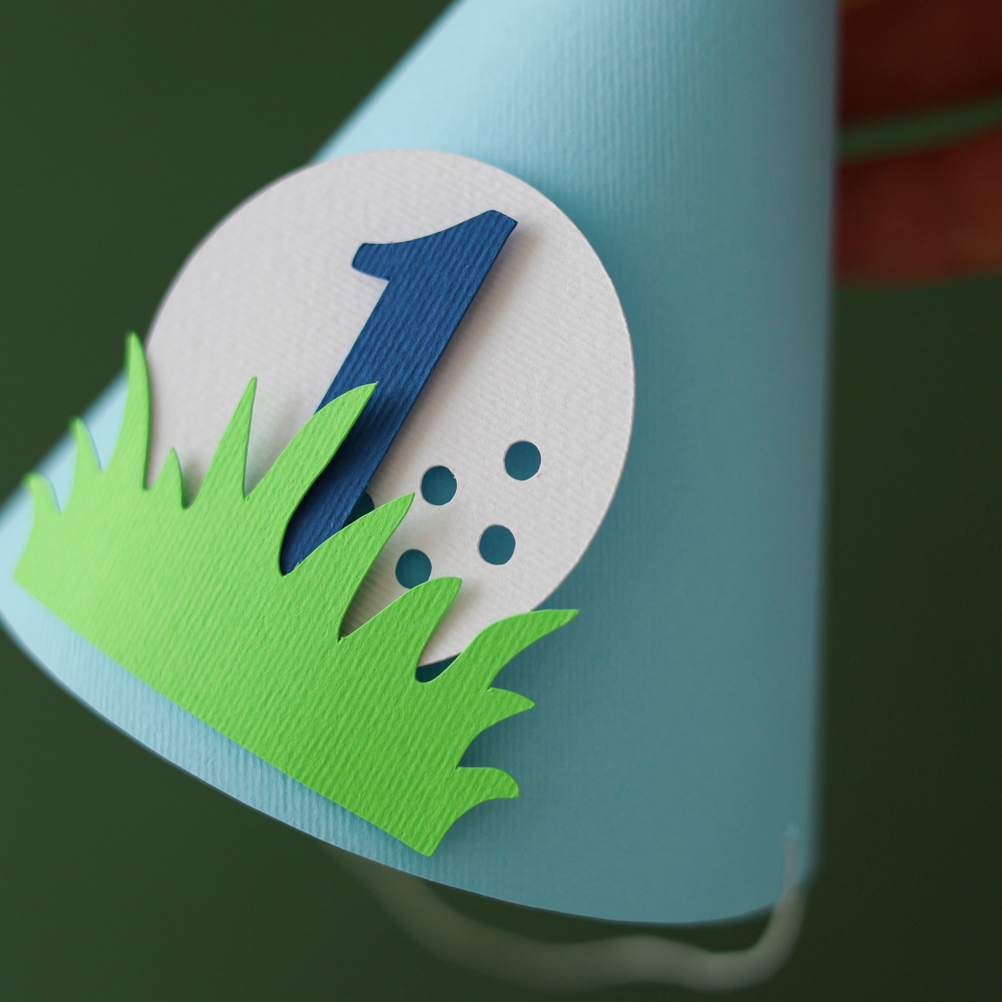 Golf Hole in One 1st Birthday Hat | Boy Party Decoration & Smash Cake