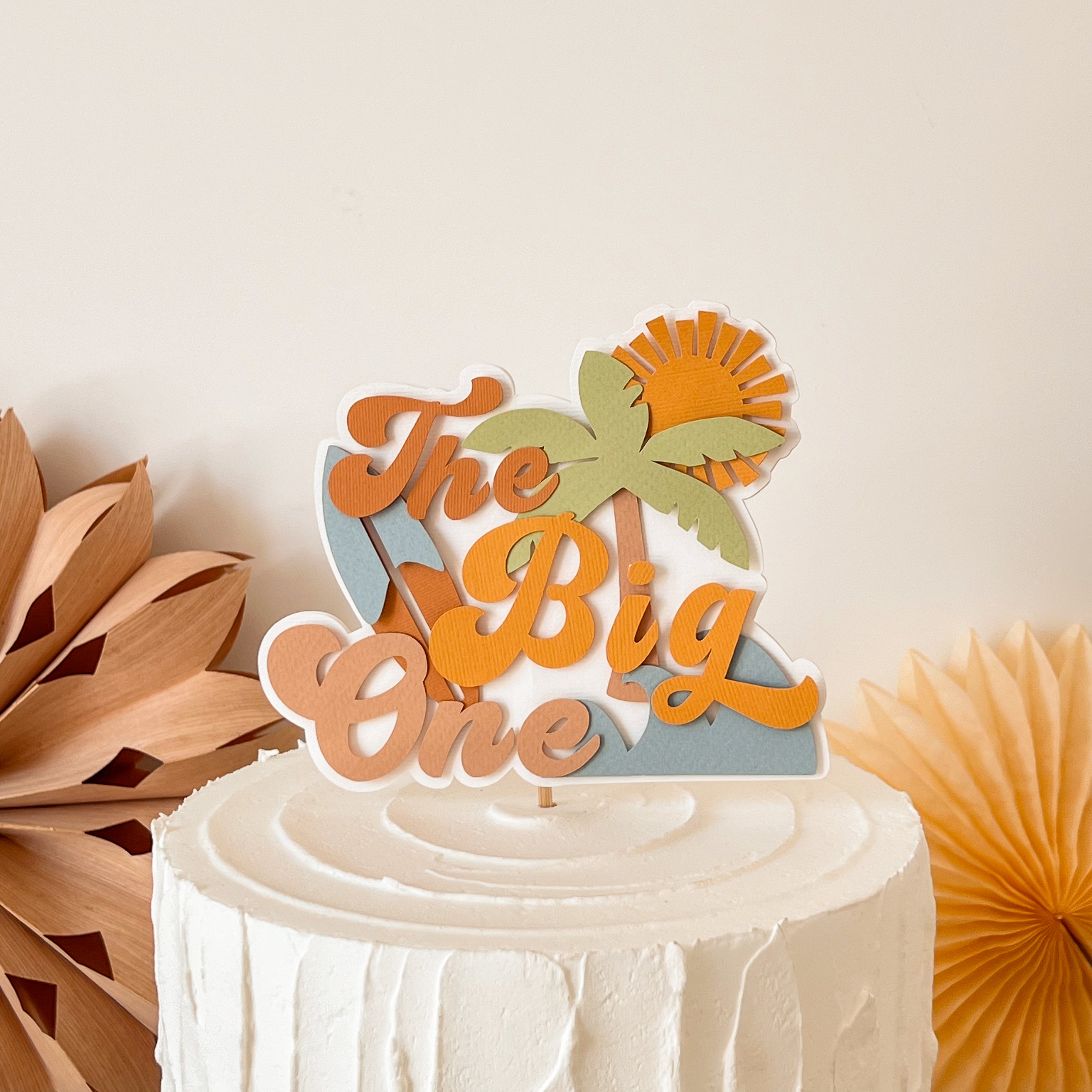 The Big One Surf Cake Topper Ocean theme Party 