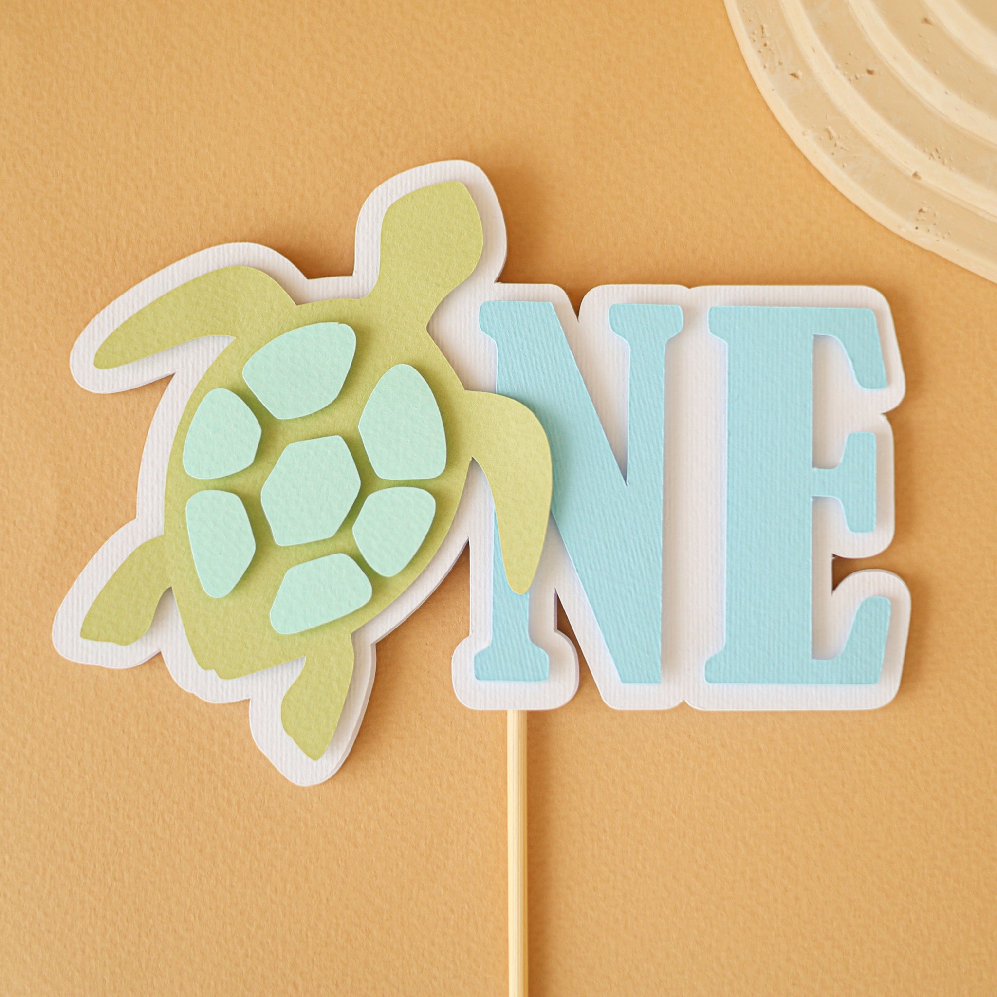 Turtle One Cake Topper, Ocean First Birthday Decorations, Under the Sea Party