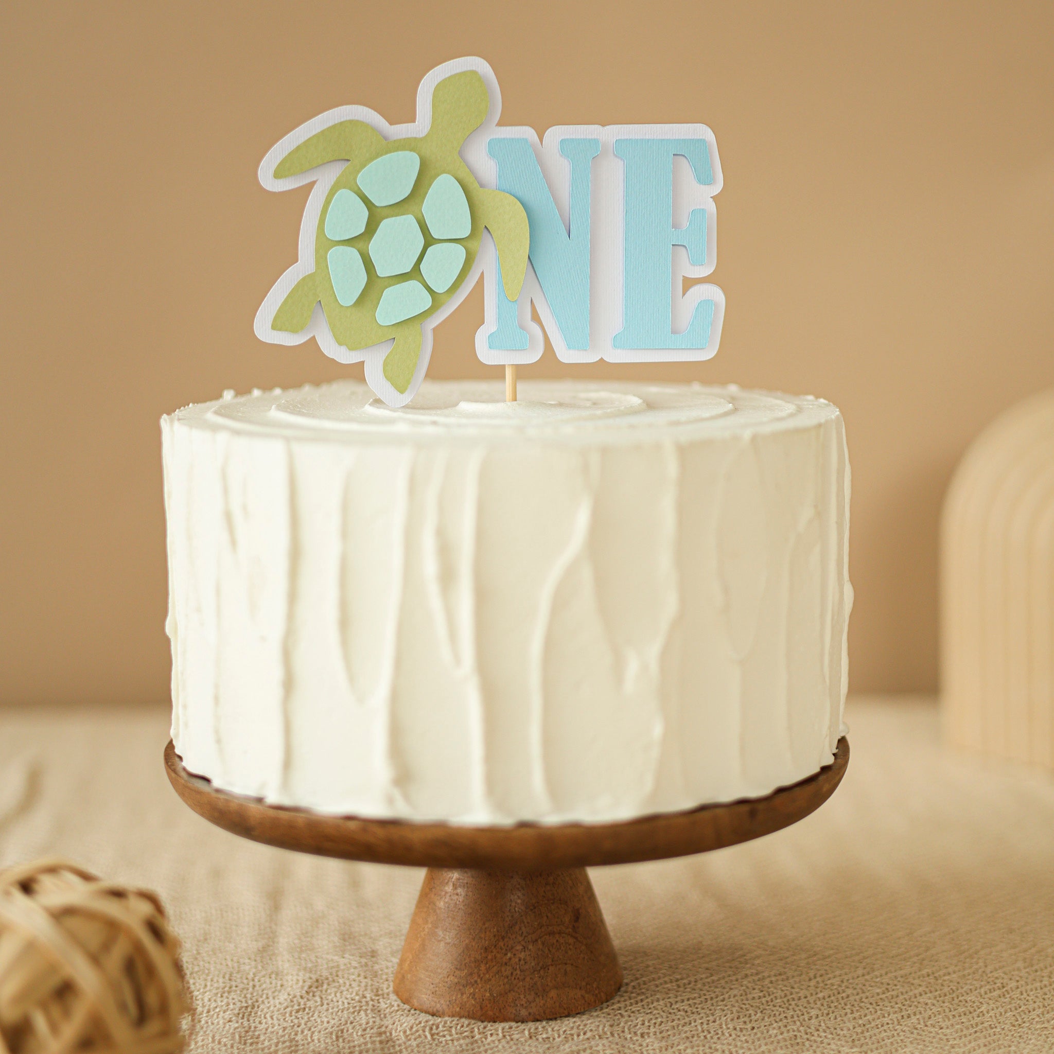 Turtle One Cake Topper, Ocean First Birthday Decorations, Under the Sea Party