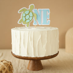 Turtle One Cake Topper, Ocean First Birthday Decorations, Under the Sea Party
