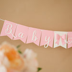 Pink Bow Welcome Baby Banner