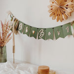 Sage Green Baby Shower Banner - Gender Neutral Decor - Oh Baby Sign