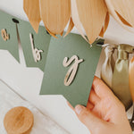 Sage Green Baby Shower Banner - Gender Neutral Decor - Oh Baby Sign