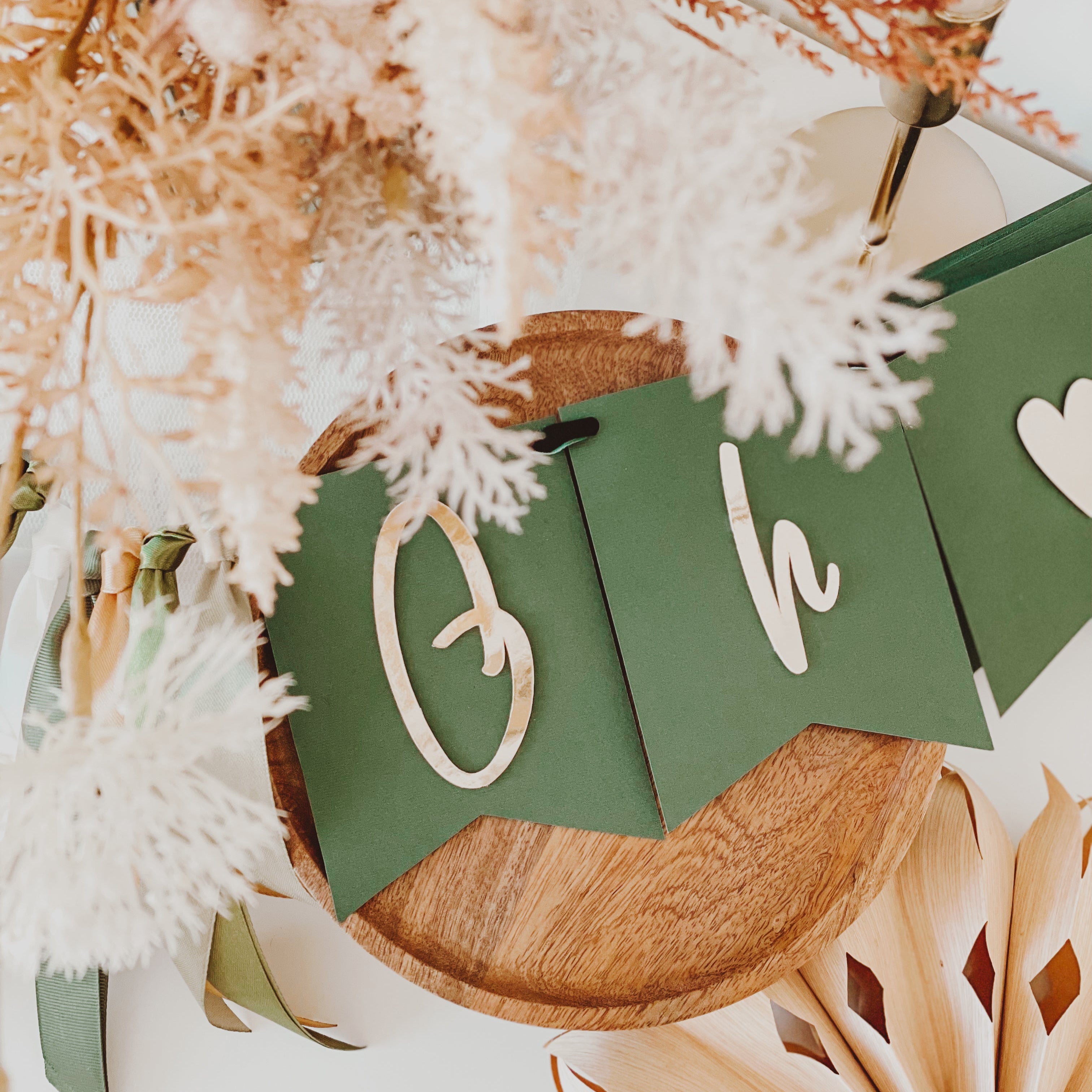 Sage Green Baby Shower Banner - Gender Neutral Decor