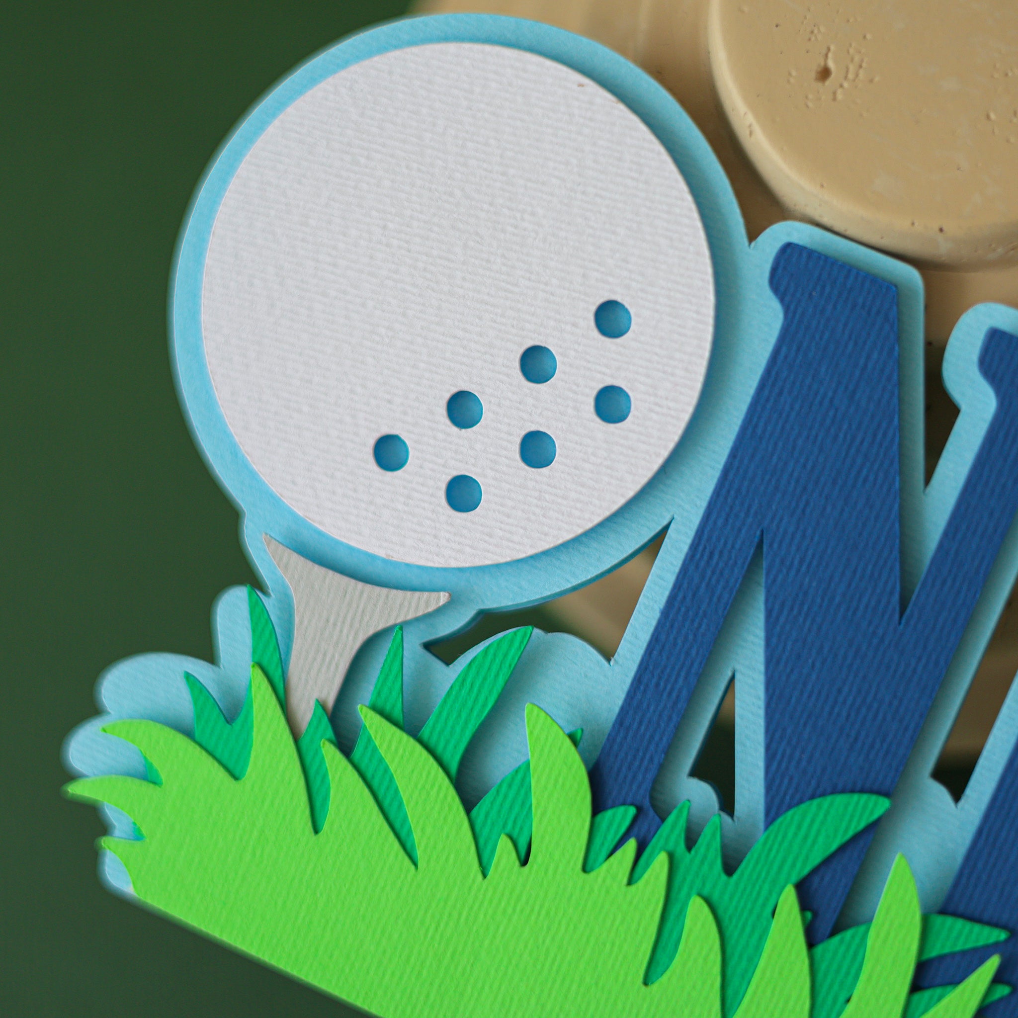 Hole in One Cake Topper - Golf 1st Birthday Party Decoration