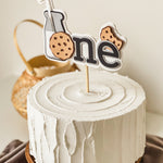 Milk Cookies Cake Topper Milk Cookies First Birthday Decor Milk & Cookies theme Boy First Birthday One Cookies party