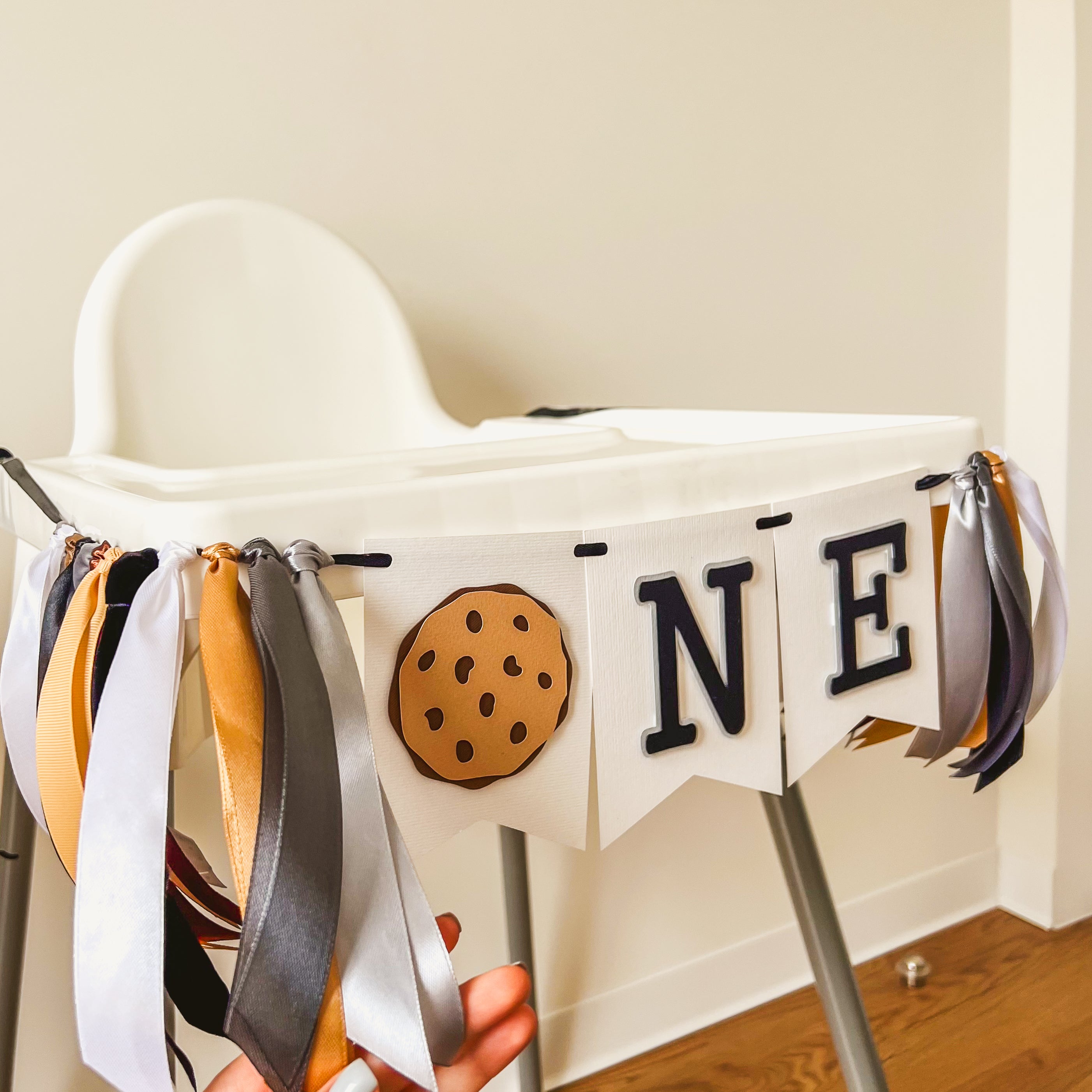 Milk Cookies Highchair Banner Milk Cookies Themed 1st Birthday Party Decorations Milk & Cookies theme Boy First Birthday One Cookies