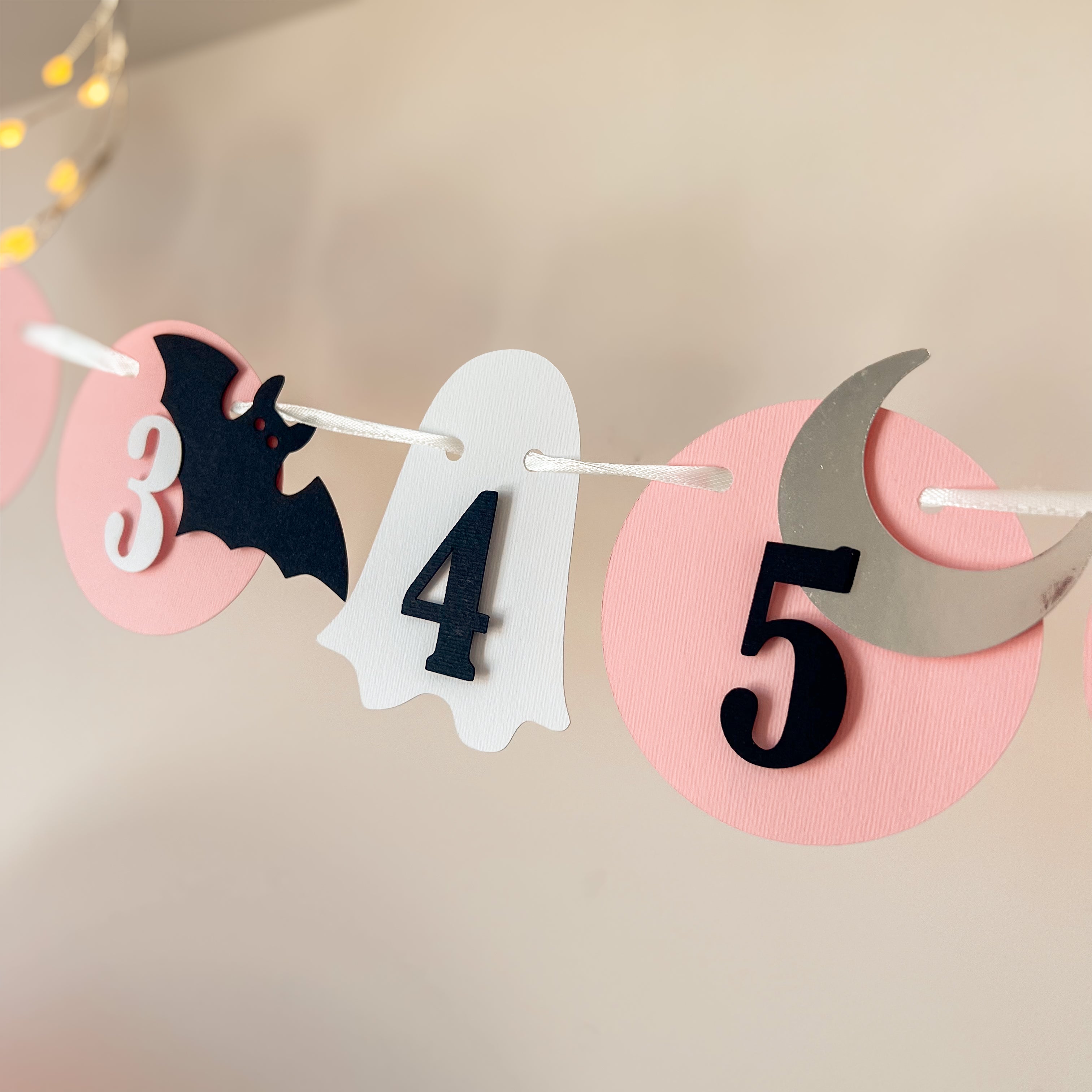 Little Boo 12 Month Photo Banner Halloween 1st Birthday  Ghost Theme