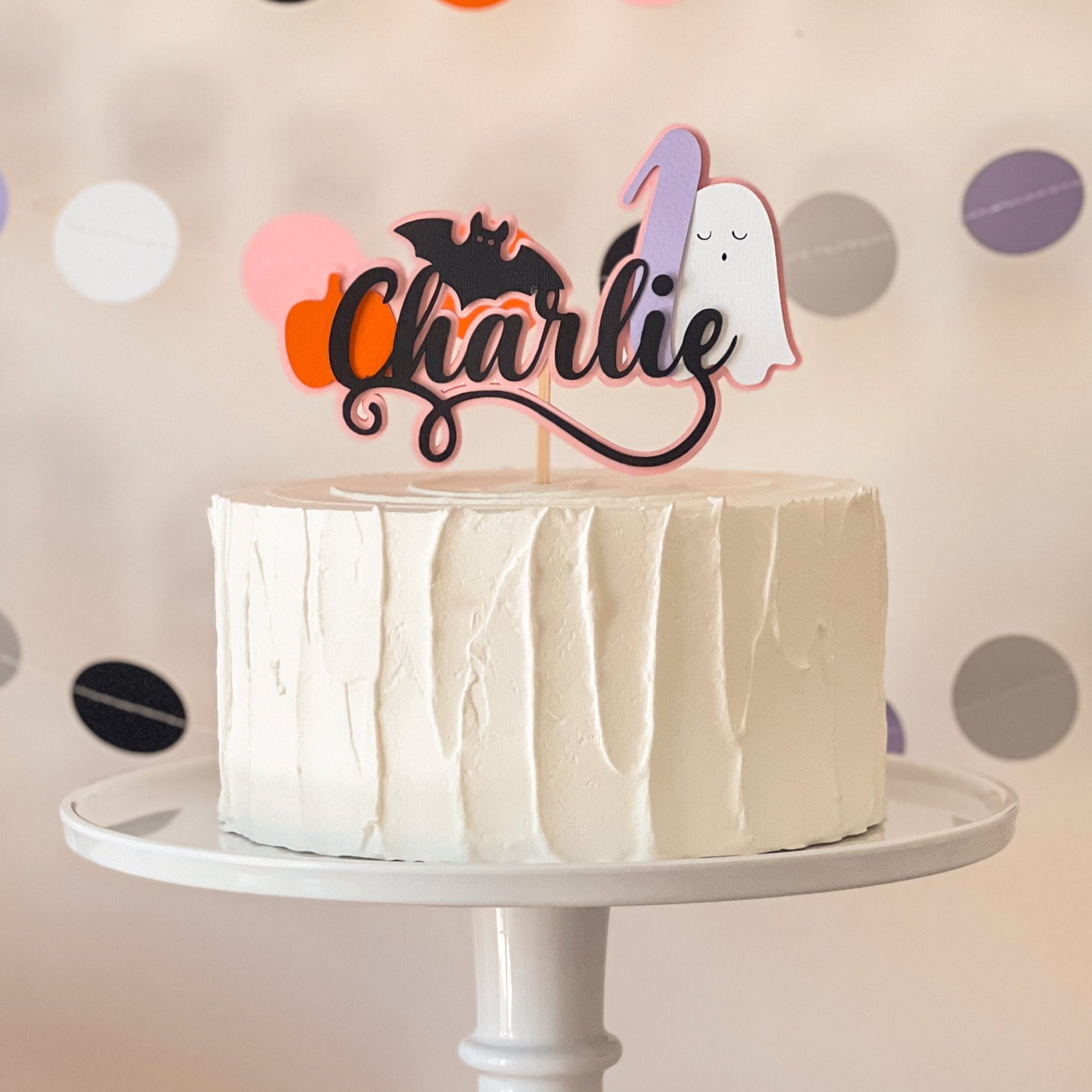 Little Boo Cake Topper with Custom Name