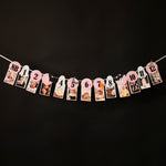 Little Boo 12 Month Photo Banner, Baby milestone banner with photos, Pink Halloween Banner, Spooky One Birthday, Little Boo is One, First Boo Day Decorations