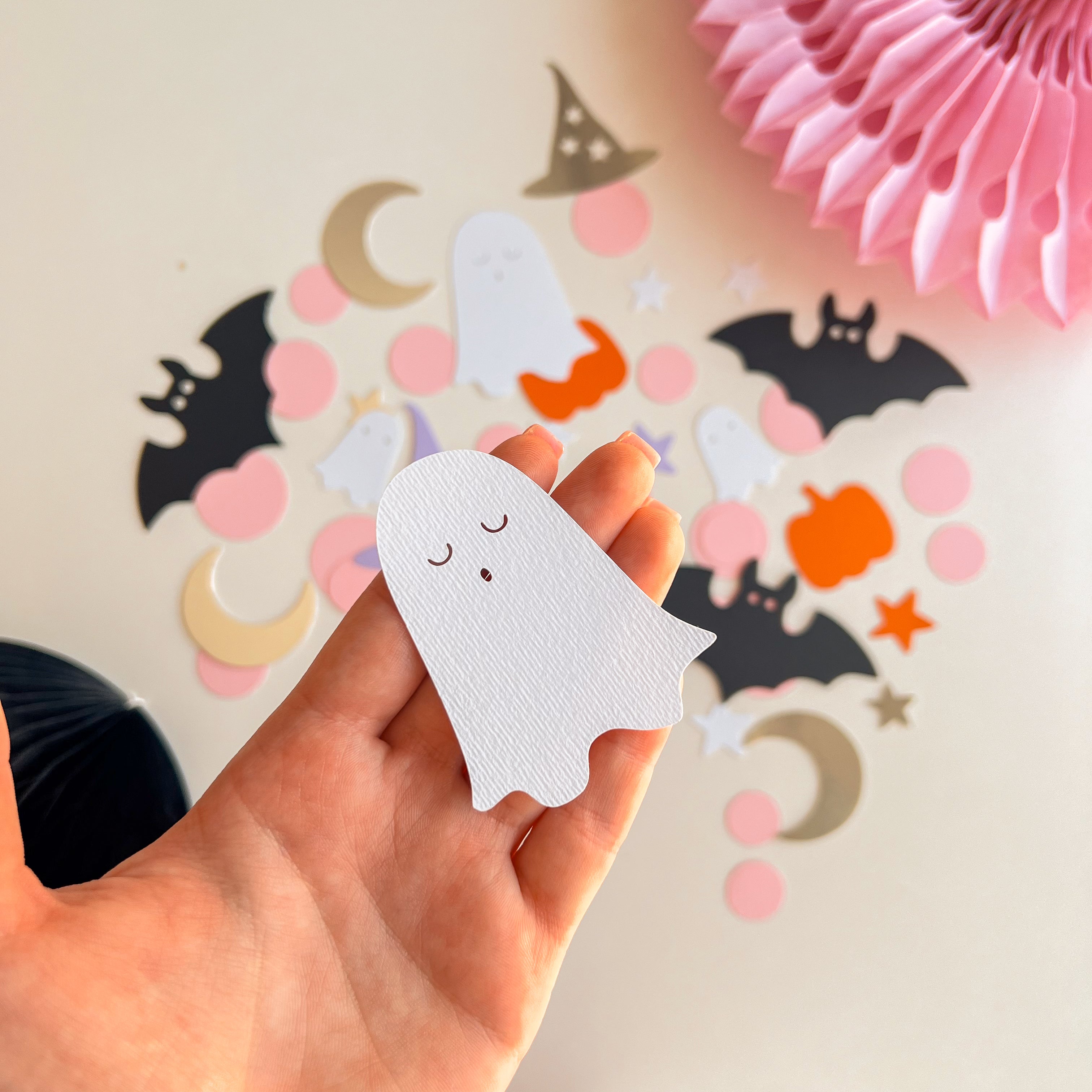 Little Boo Birthday Confetti Spooky One Birthday Ghost Theme Halloween Party 