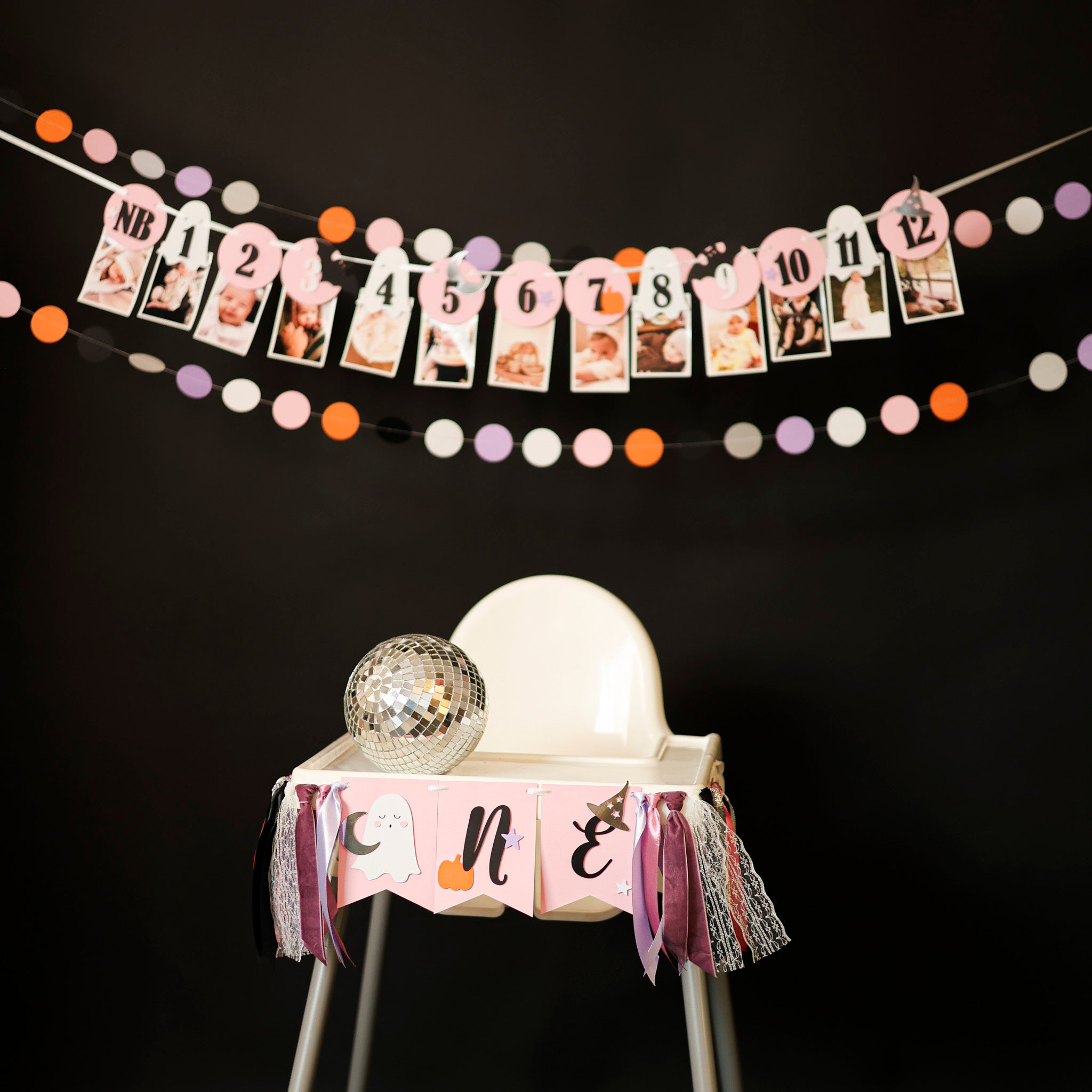 Halloween Garland Spooky One Birthday, Little Boo is One, First Boo Day Decorations