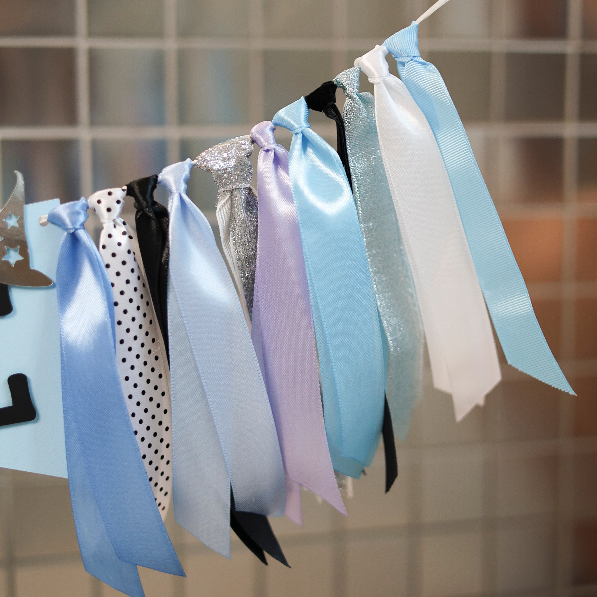 String of colorful ribbons 