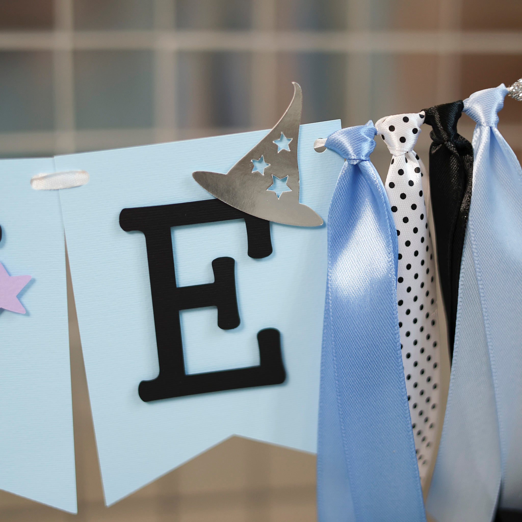 Blue Halloween Highchair Banner, Spooky One Birthday, Little Boo is One, First Boo Day Decorations