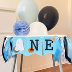  Ghost Theme Banner One Halloween Highchair Banner 