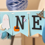  Ghost Theme Banner One Halloween Highchair Banner 
