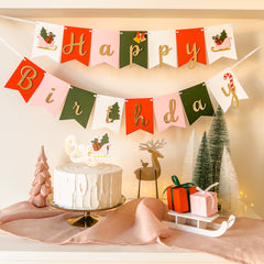 Xmas Birthday Banner Oh What Fun Theme Party Decorations Christmas Holiday Birthday Winter Girl 1st Birthday Party Oh What Fun it is to be One Sleigh themed Birthday Party