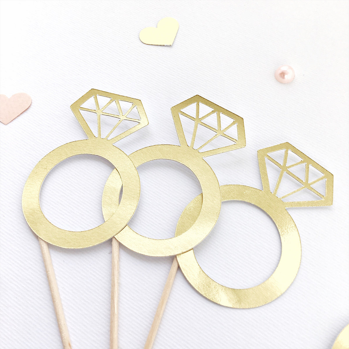 Birthday Topper Rings Rings Cupcake Toppers Engagement Party Decor Engagement Party Ideas ...