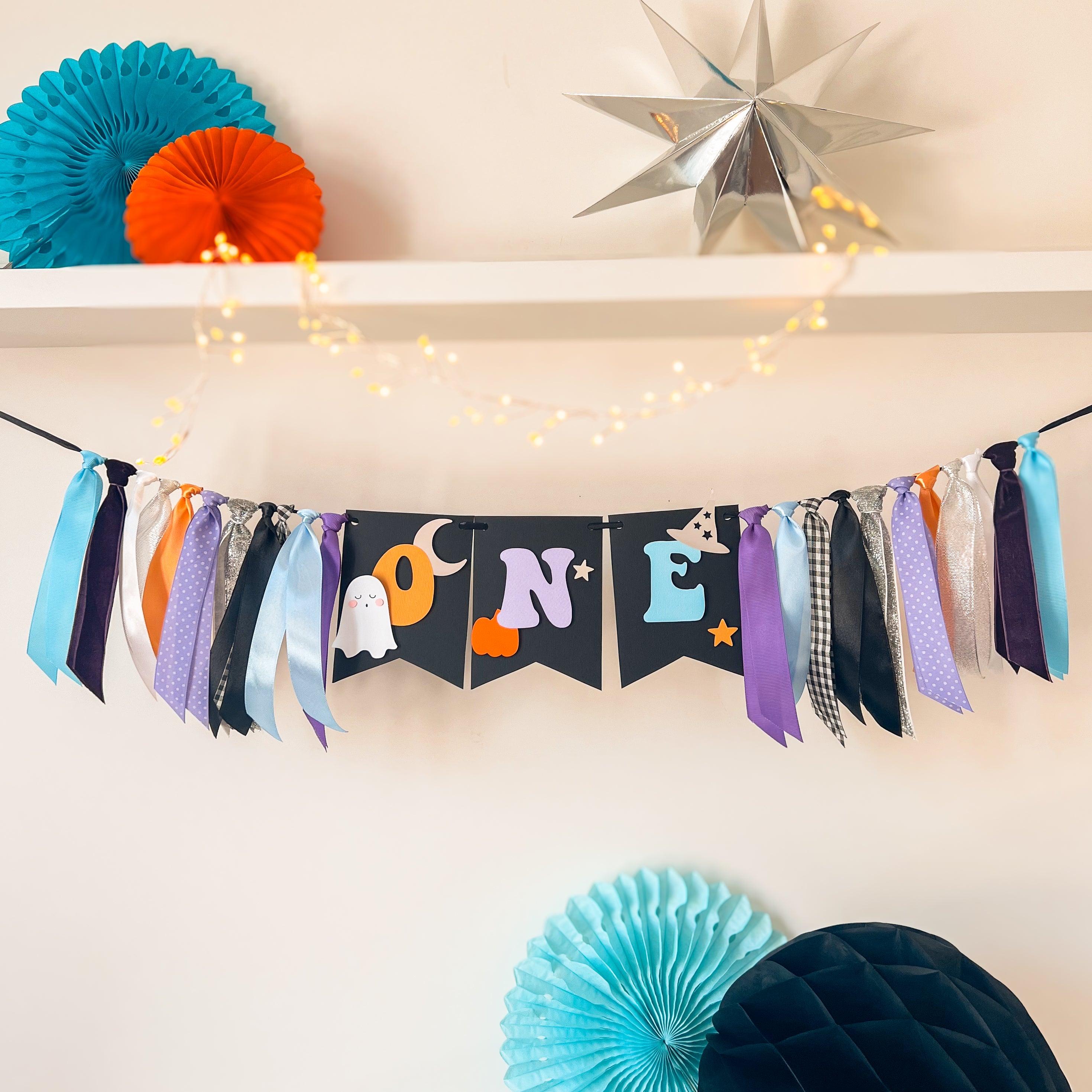 Halloween Highchair Banner, Spooky One Birthday, Little Boo is One, First Boo Day Decorations
