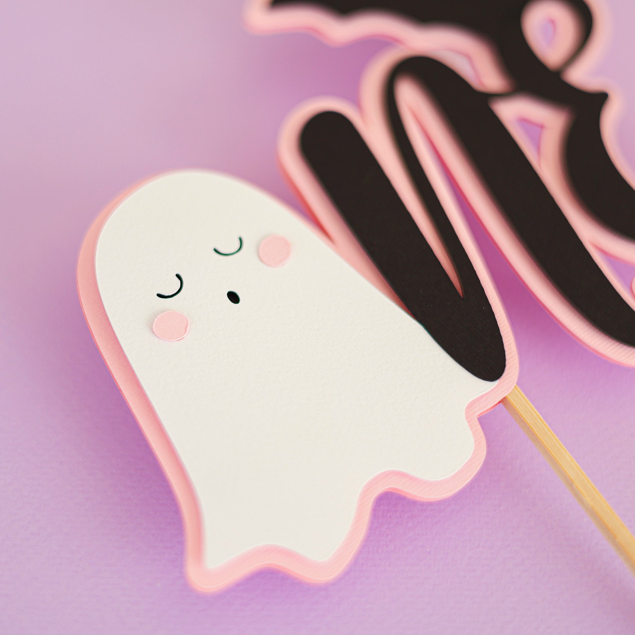 Cute ghost cake topper for Halloween themed 1st Birthday party