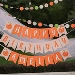  First birthday Little Cutie banner with baby name, orange citrus party decor, baby 1st birthday sign