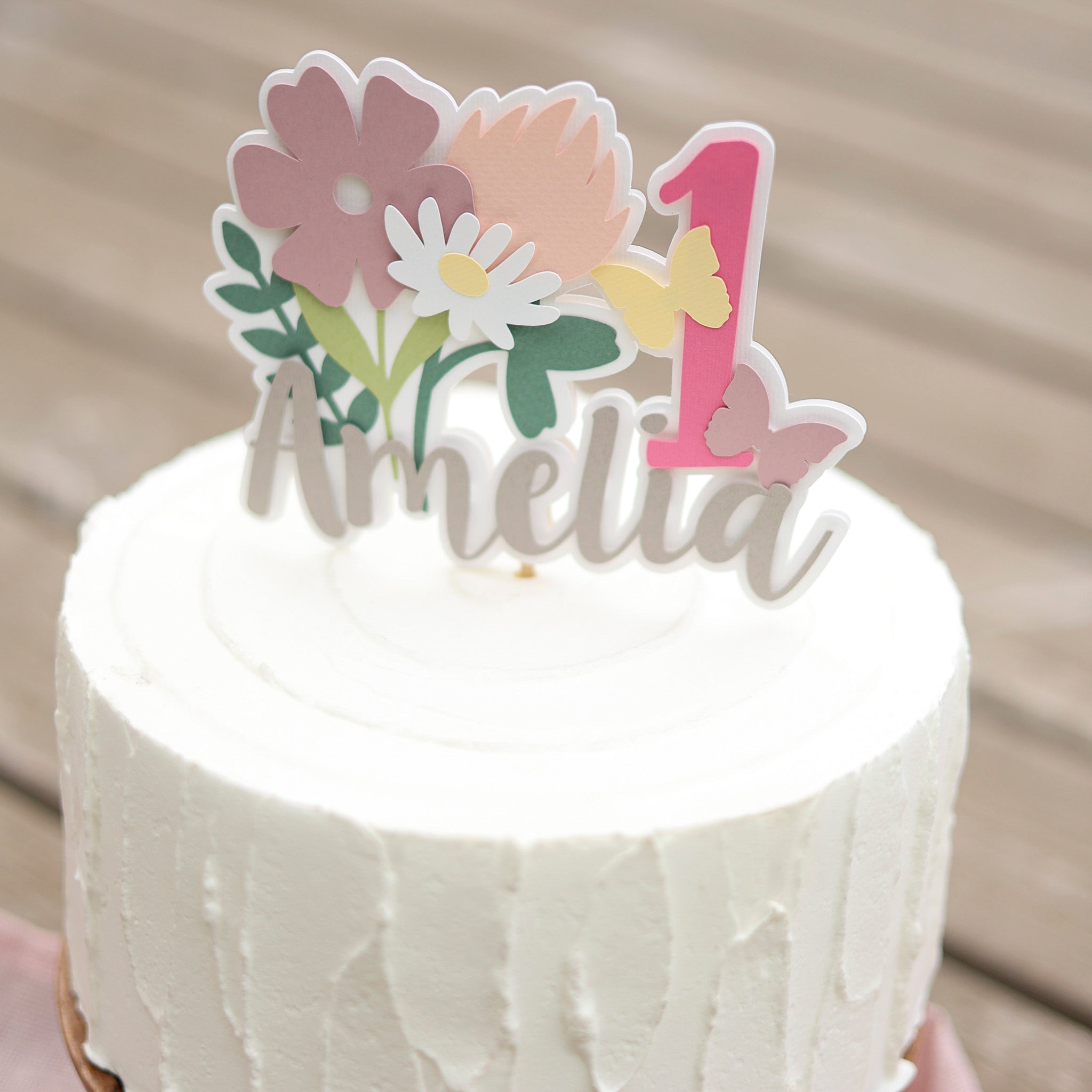 Wild Flower Cake Topper Wildflower 1st Birthday Wild and Onederful Garden Party Floral Birthday Summer party 