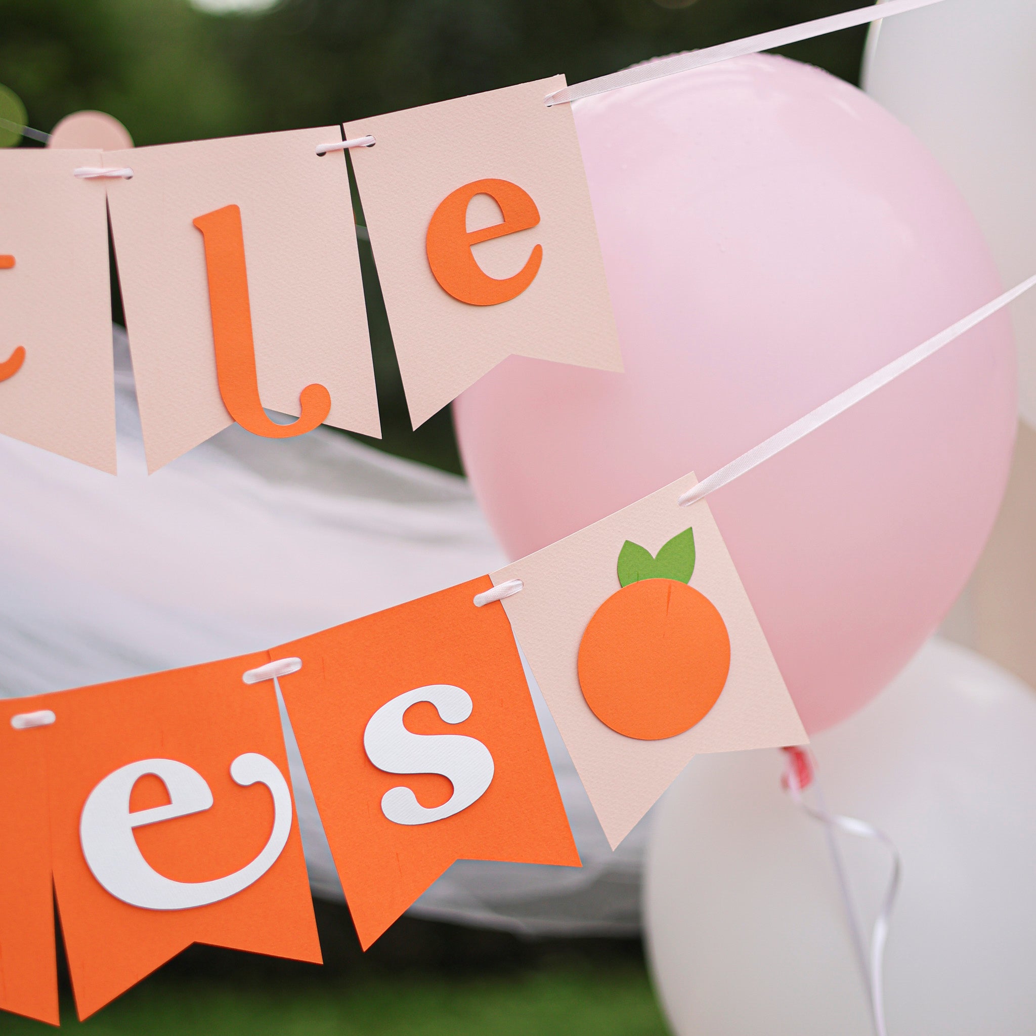 Little Cuties Baby Shower Banner - Orange Clementine Theme
