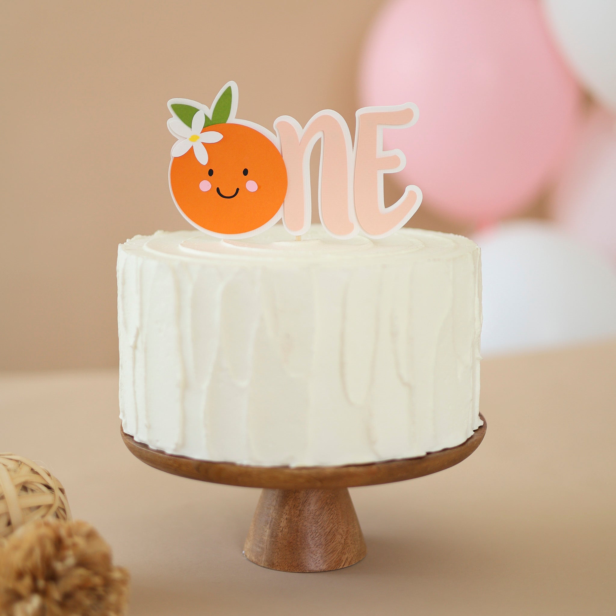 Little Cutie 1st Birthday Cake Topper - Clementine Party Decorations