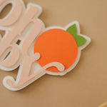 Little Cutie Oh Baby Cake Topper - Clementine Citrus Baby Shower Decor