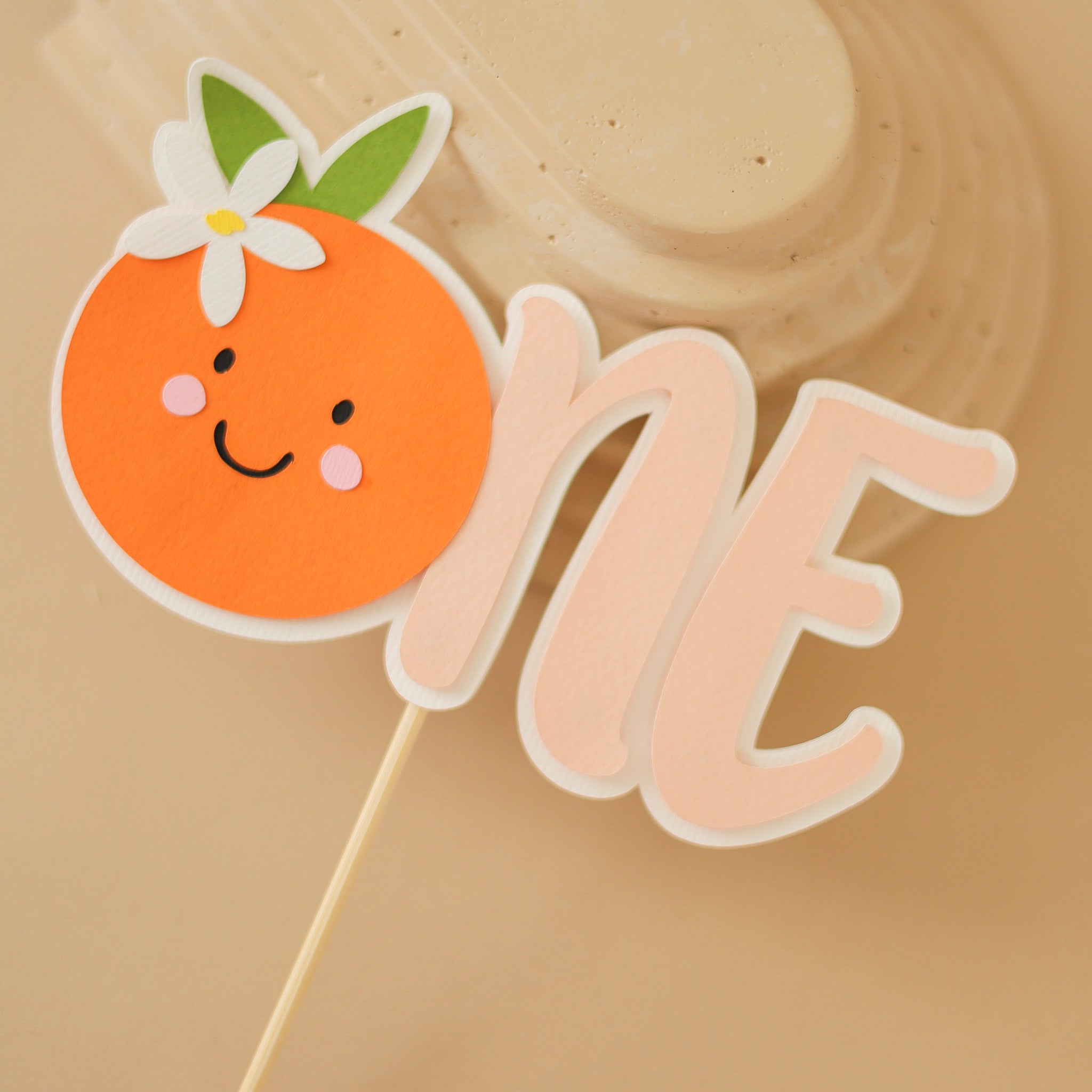 Little Cutie 1st Birthday Cake Topper - Clementine Party Decorations