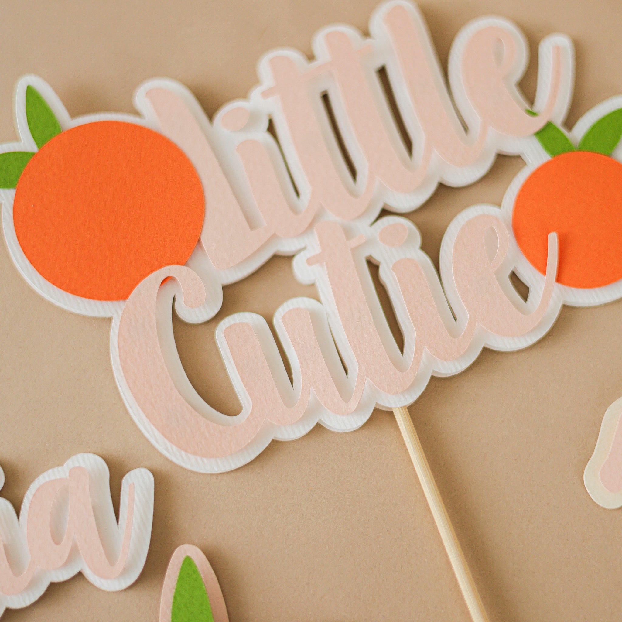 Clementine Centerpieces  - Little Cutie 1st Birthday Decor - Orange Citrus Set