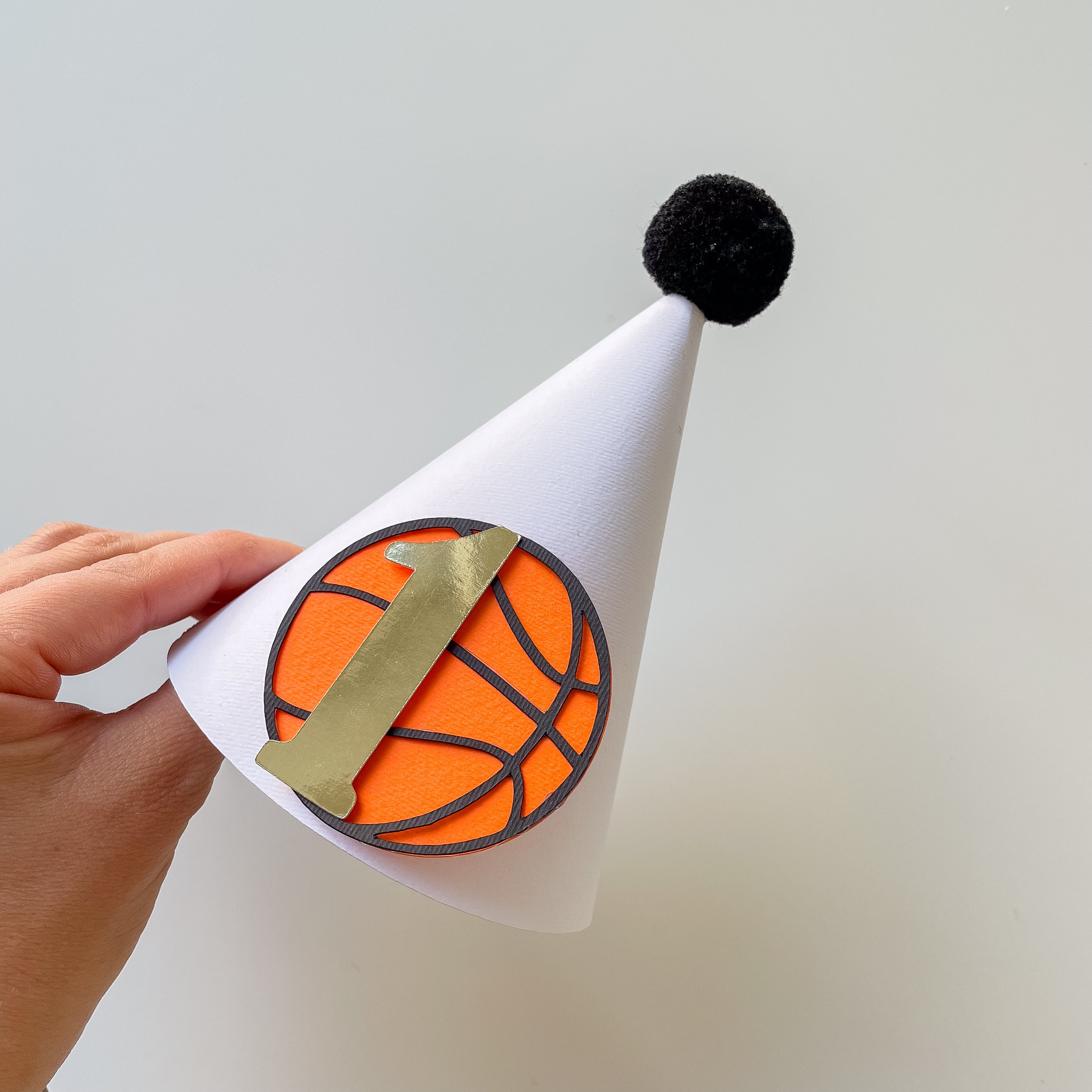Basketball One Party Hat Basketball 1st Birthday Decorations Basketball Birthday Party Sports Birthday