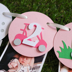 Girl Golf 1st Birthday Monthly Photo Banner - Pink Hole in One Decor