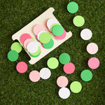 Golf Girl Birthday Circle Garland - Pink & Green "Hole in One" Party Banner Decor