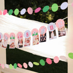 Girl Golf 1st Birthday Monthly Photo Banner - Pink Hole in One Decor