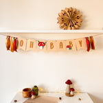 Mushroom Oh Baby Banner Custom Baby Shower Banner Baby Earthy Party