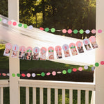 Girl Golf 1st Birthday Monthly Photo Banner - Pink Hole in One Decor