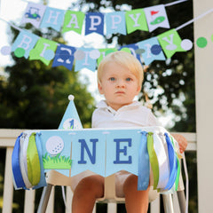 Golf Hole in One Highchair Banner for Boy - 1st Birthday Decor