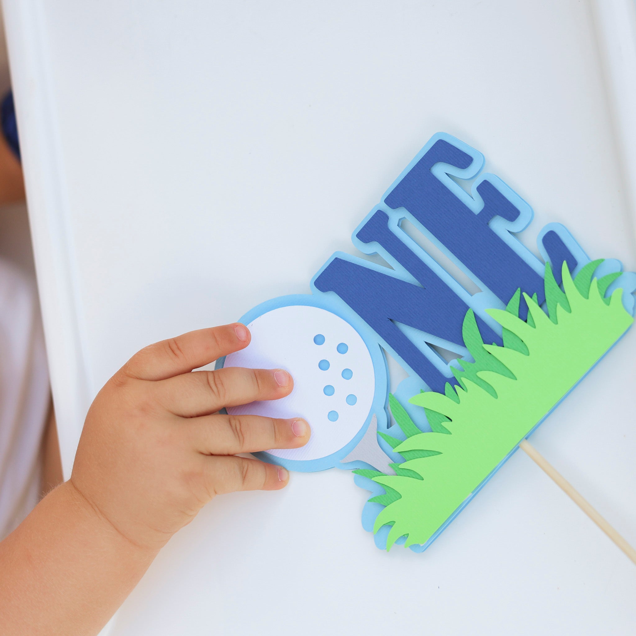 Hole in One Cake Topper - Golf 1st Birthday Party Decoration